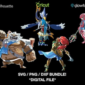 Champion Design Bundle - Legend of Zelda - Breath of the Wild - SVG - PNG - DXF Schnitt Dateien für Cricut - Silhouette - Glowforge