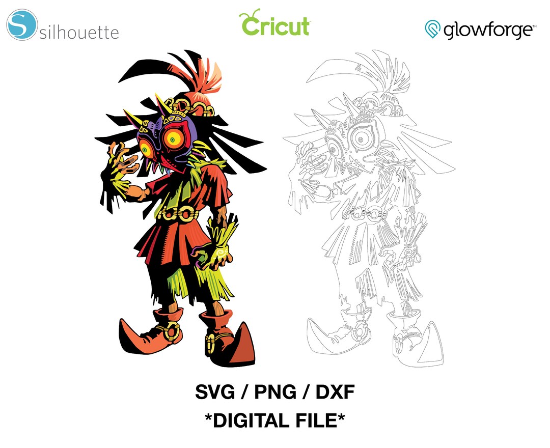 Skull Kid Wearing Majora's Mask Detailed Illustration Etsy