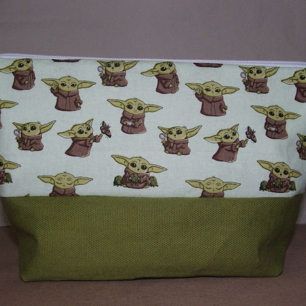 Baby Yoda handmade small multi-use, washable pouch/ supplies or travel bag