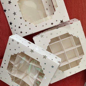 EMPTY Window Pick ‘n’ Mix Sweet Box With Insert (Star Design) Party Favour Gift Boxes - Personalised Tags Available