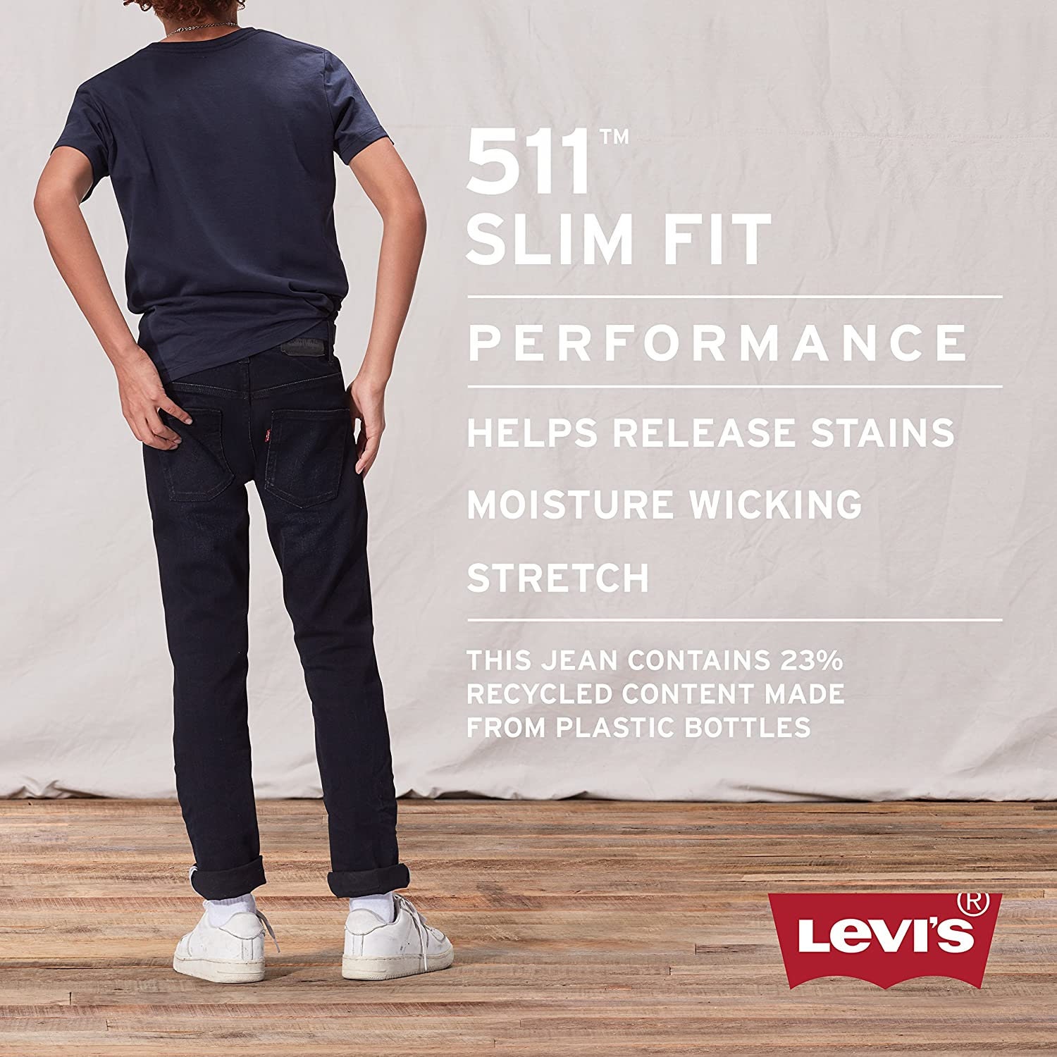 Levi's 511 cool Eco Tech Performance Jeans Slim Fit - Etsy Sweden