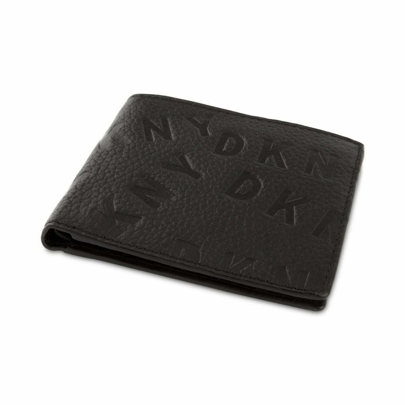 DKNY Wallet Bill-fold Leather Men's Wallet Logo Embossed 