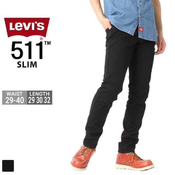 Buy Levi's 511 Slim Fit Vintage Jeans in Black Zip Fly Online in India -  Etsy