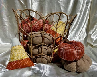 Handmade Pumpkin & Candy Corn Throw Pillows – Fall Farmhouse Décor