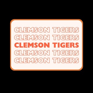 Clemson Tigers Stapel Sticker