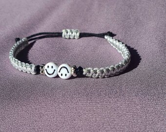 Smiley :) Makramee Armband