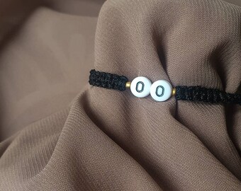 Macrame bracelet with numbers