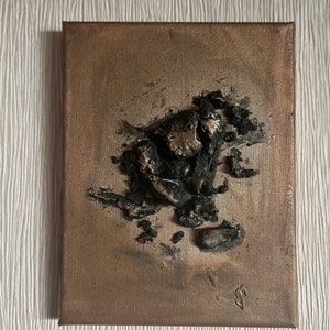 Golden Poop Painting Novelty Gift (gag gift, birthday gift, april fools gift, prank, poop art, funny fine art, 3D art)