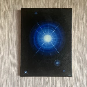 Starry Sky (space painting, acrylic on canvas, one of a kind, original hand painted art work)