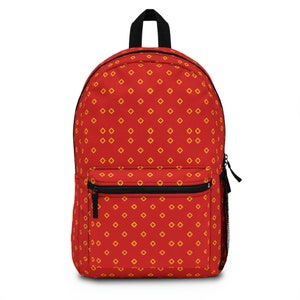 Red African Patterned Design, Back-to-School, Nurses, Teachers and Students, Juneteenth, Black History, Abstract Backpack