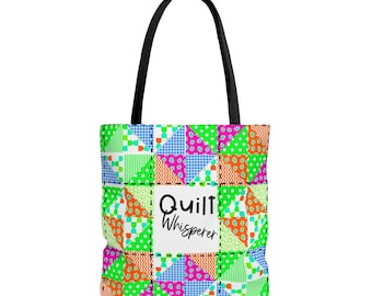Quilt Whisper, Quilting Expert, Quilt Gifts, Quilter Gifts, I Love Quilting, Fabric Hoarder, Couturière Couture Cadeau, AOP Tote Bag 1