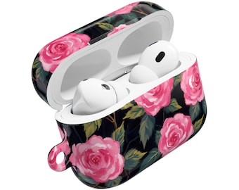 Elegant Chic Floral AirPod Cases, 6 Sizes, AirPods Pro Gen 1 To AirPods Gen 4, Whimsical Roses, Festive Design