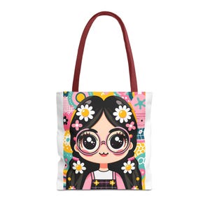 Sac fourre-tout AOP, joli sac fourre-tout pour fille, fourre-tout de Noël, fourre-tout pour la rentrée scolaire, design mignon et coloré, cadeau parfait pour toute occasion