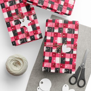 Świąteczny, wesołych świąt Bożego Narodzenia, papier do pakowania prezentów, czerwono-czarny papier do pakowania prezentów, pakowanie prezentów świątecznych, materiały do pakowania na święta