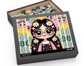 Süßes Mädchen Design Puzzle, 120, 252, 500-Teile Puzzle, lustiges Puzzle für Kinder und Erwachsene, Weihnachten Geburtstagsgeschenk