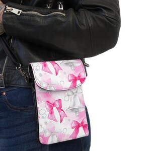 Portefeuille ou sac à bandoulière pour téléphone portable avec cloches de Noël élégant et chic, petit sac à main inspiré d'un festival de musique d'art, cadeau de sac de voyage de vacances