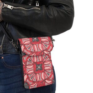 Elegante schicke kleine Handy-Crossbody-Brieftasche, trendige Street Fair Bag, Boho, Festival inspiriertes Taschendesign, Reise-Crossbody-Tasche oder
