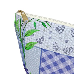 Patchwork Quilt Muster Design Zubehör Beutel mit T-Boden, Kosmetik Make-up Tasche, Federtasche, Reisezubehör Tasche, Brautparty Geschenk Bild 5