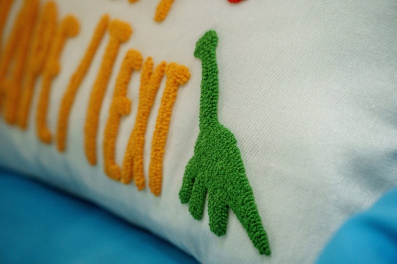 Custom Embroidery Lumbar Pillow Personalized Lumbar Pillow Etsy