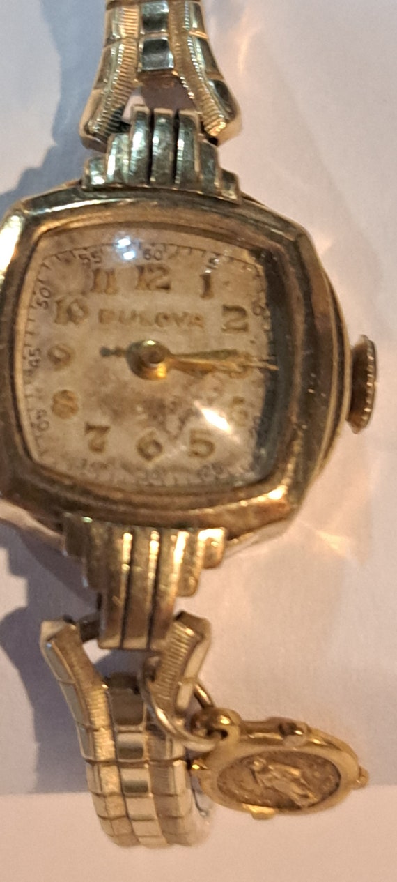 1927 Bulova Gold Watch- Art Deco Bulova Etched Clean … - Gem