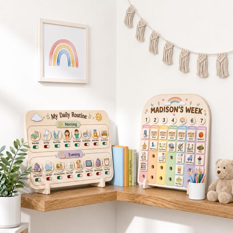 Wooden Schedule Board - Etsy UK