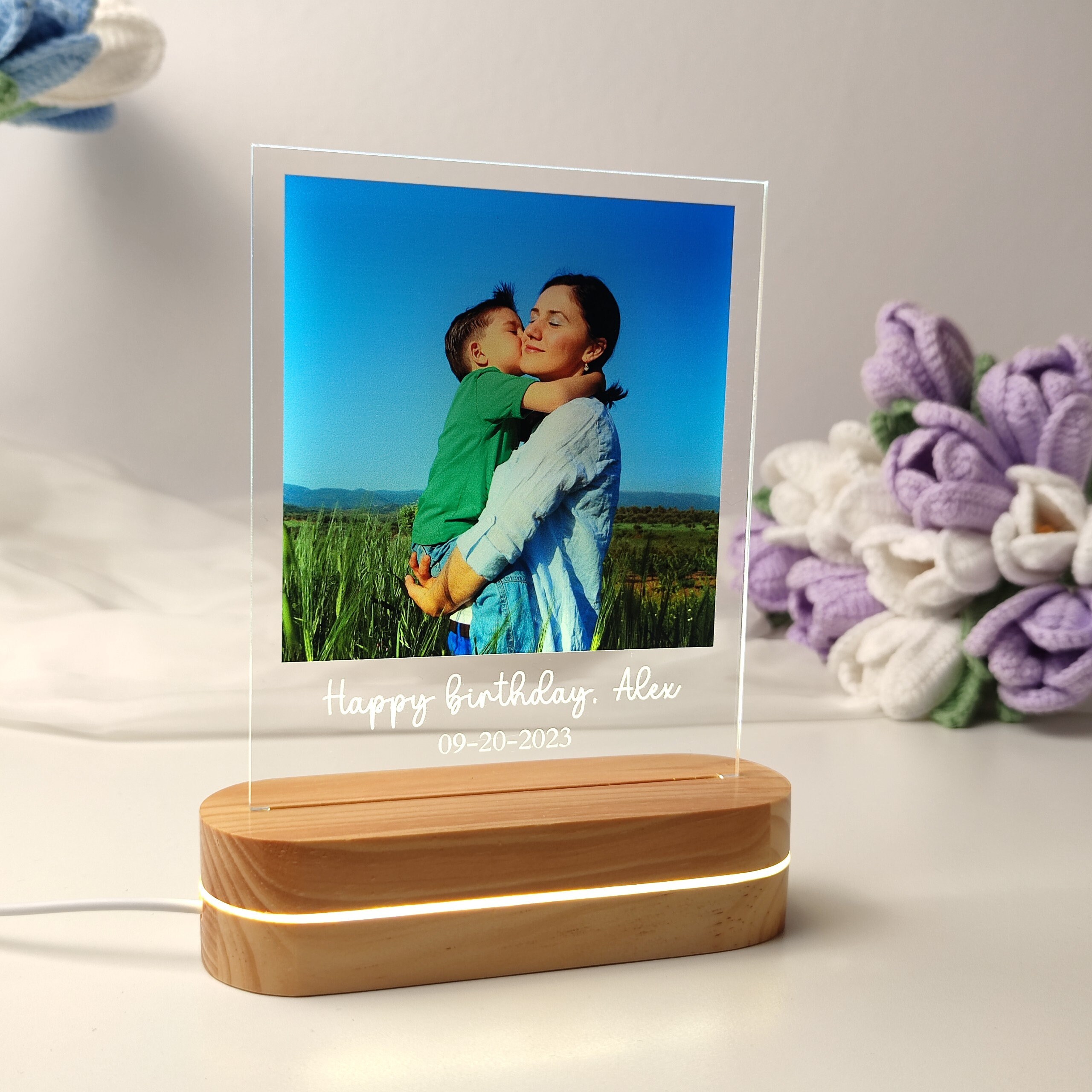 LED photo frame with light - Anniversary Gift for wife & husband