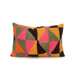 Lumbar kilim pillow, turkish kilim pillow, turkish pillow, vintage pillow, decorative pillow, pillow, bohemian pillow, kilim, 16x24 pillow