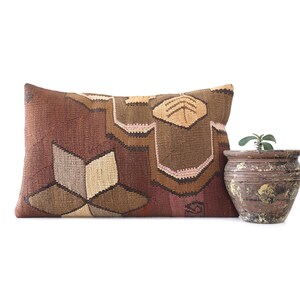 Lumbar kilim pillow, turkish kilim pillow, turkish pillow, vintage pillow, decorative pillow, pillow, bohemian pillow, kilim, 16x24 pillow