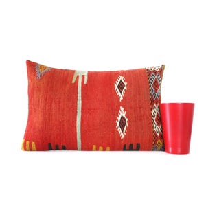 Lumbar kilim pillow, turkish kilim pillow, turkish pillow, vintage pillow, decorative pillow, pillow, bohemian pillow, kilim, 16x24 pillow