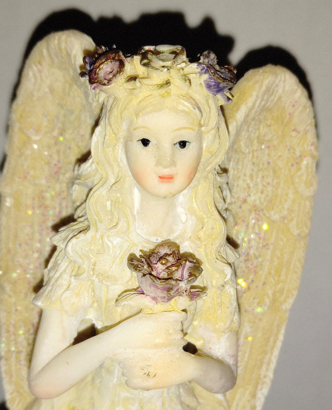 Pencil Angel With Roses 7.5