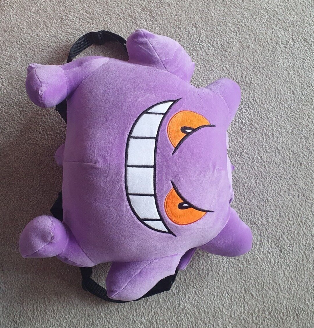 Pokemon Plush Backpack Gengar Plush Doll Bag Stuffed Fluffy Etsy