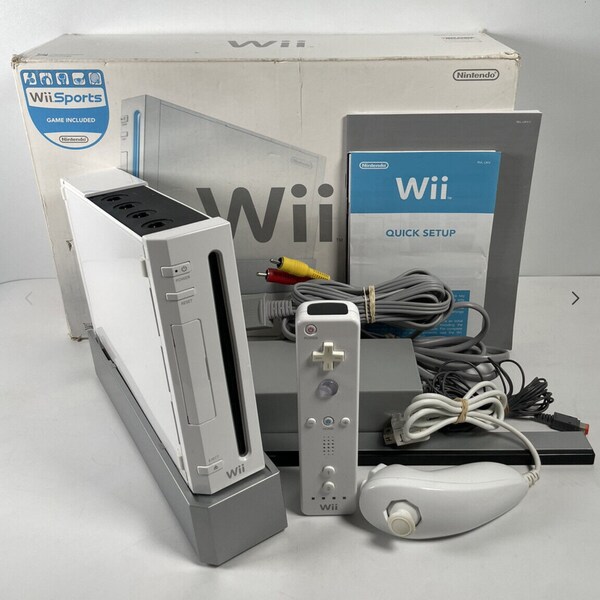 Console Nintendo Wii bianca pronta per giocare, in scatola