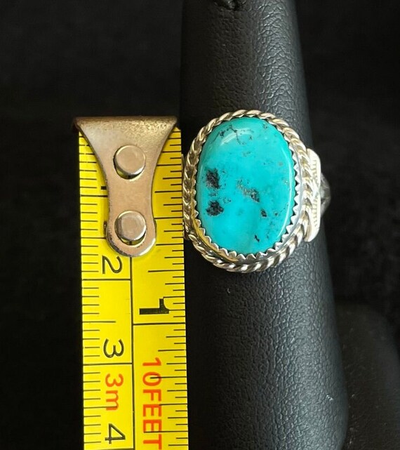 Native American Sterling Silver and Oval Turquois… - image 7