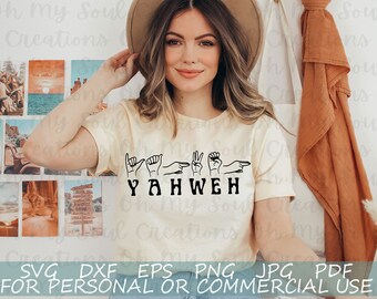 YAHWEH | YHWH | asl png | Svg for tshirts | Christian shirts | Sublimation | Christian SVG | religious svg | asl t shirt | yhwh shirt