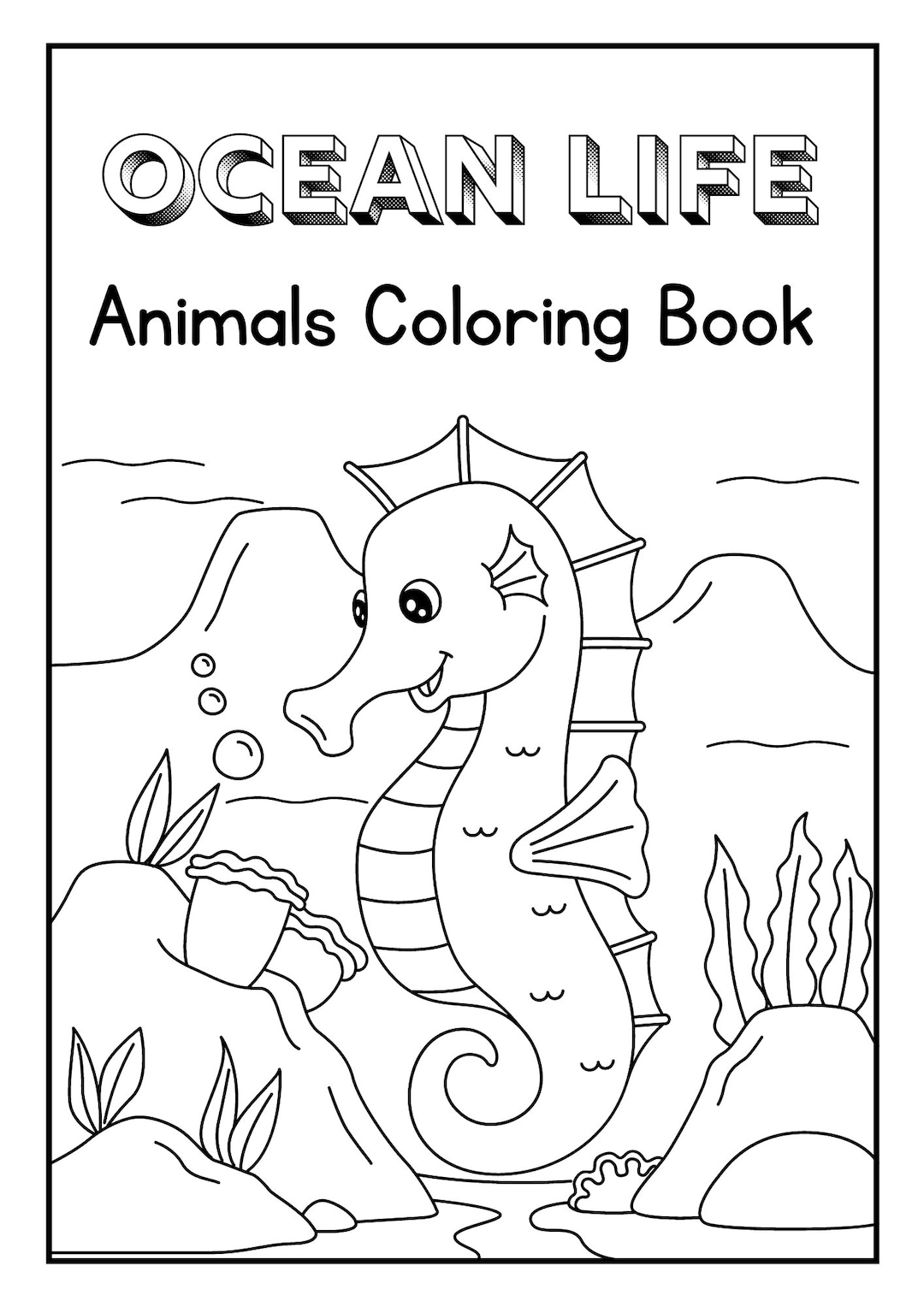 Printable Children's Color Book Printable Coloring Book Etsy