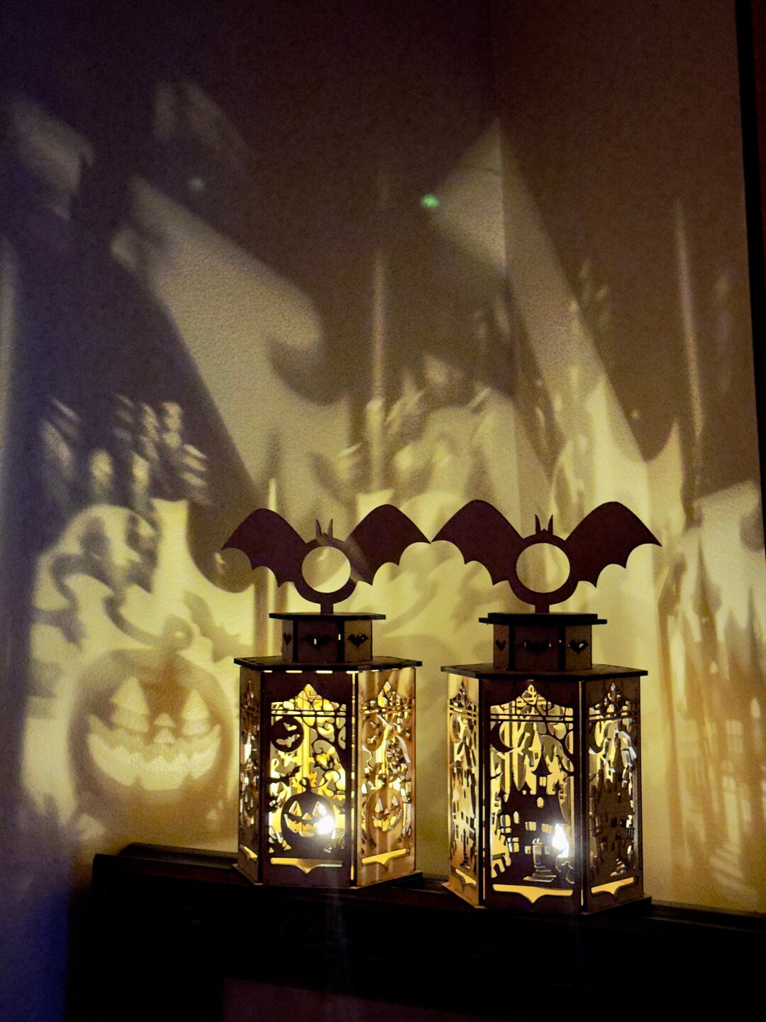 Halloween Lantern W/ LED Candle Light - Etsy