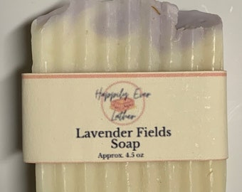 Lavender Fields cold process soap handmade soap, luxury soap, relaxing soap, lavender scented soap, purple soap, gentle soap, aromatherapy