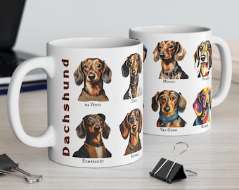 Dackel berühmte Künstler Serie 11 Unze Becher