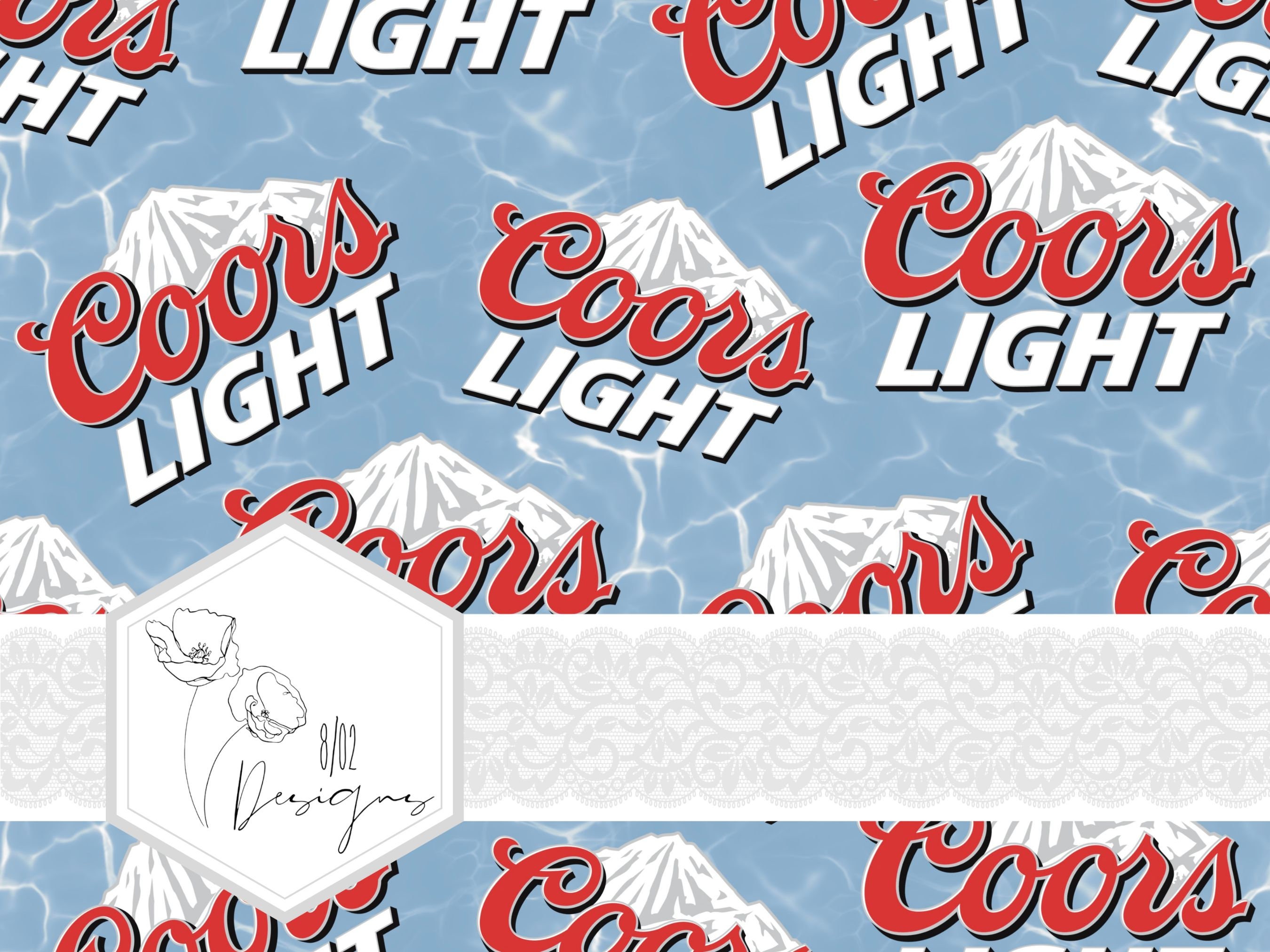 Coors Light Seamless Repeat Pattern Digital Pattern Etsy