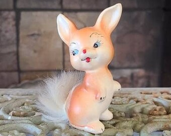 Vintage Enesco Squirrel Sugar Bowl With Flowers 1979 Made In Japan 4 Tall Anthropomorphic