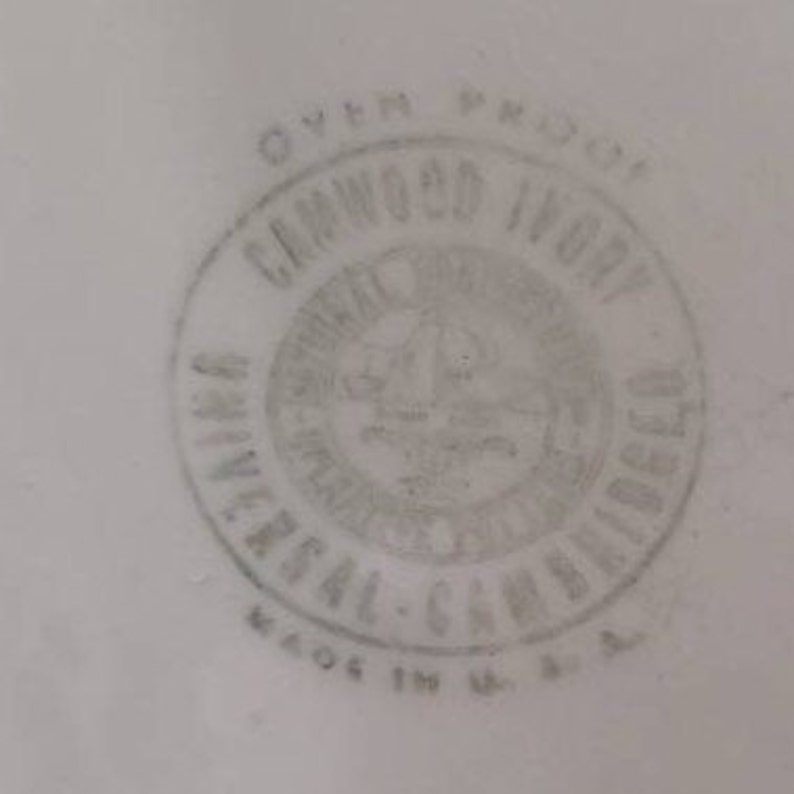 Vintage Camwood Ivory Universal Cambridge Oven Proof Dinner Plate Etsy