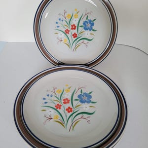 ビンテージ 未使用４枚 SALEM STONE WARE ブルー イーグル ２０cm プレート 浅型皿 ストーンウェア Set of 4 Vintage Salem Stoneware Coffee Cups