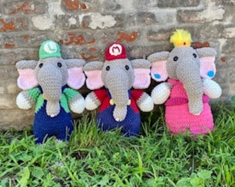 Gamer Elephant 3in1 Crochet Pattern