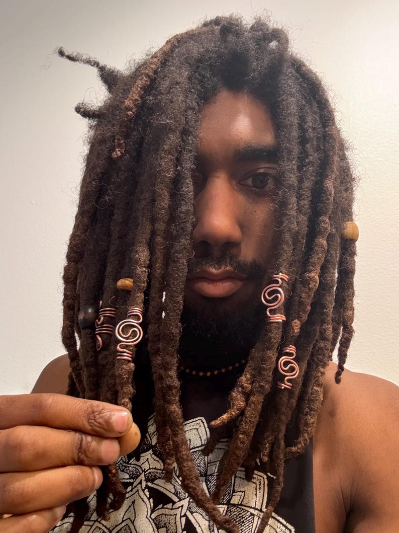 Copper Wire 14 Gauge Copper Loc Jewelry , Dreadlock Hair Accessory, Yin ...
