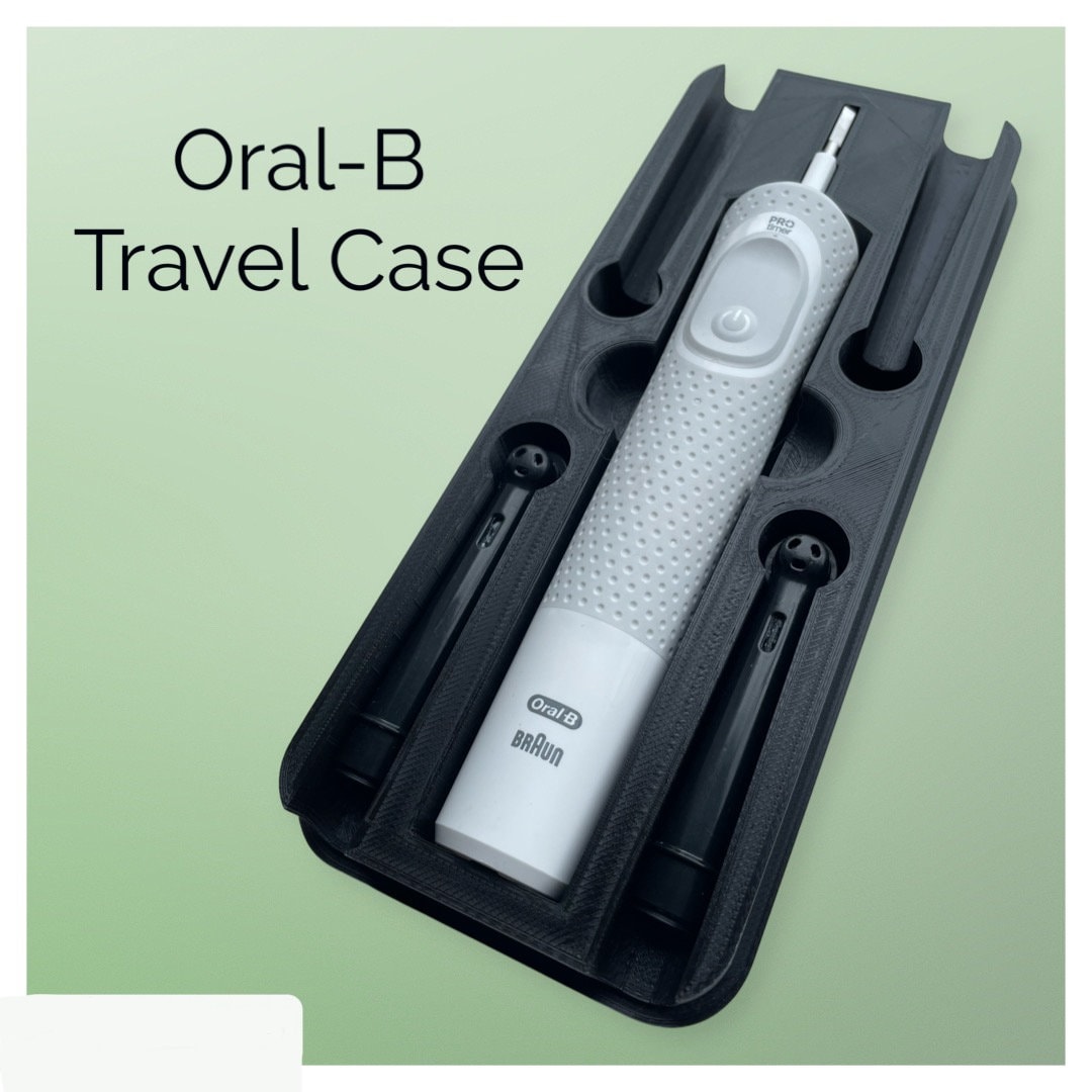 Oralb Travel Case Dustfree 3D Printed Toothbrush Case Clean Storage