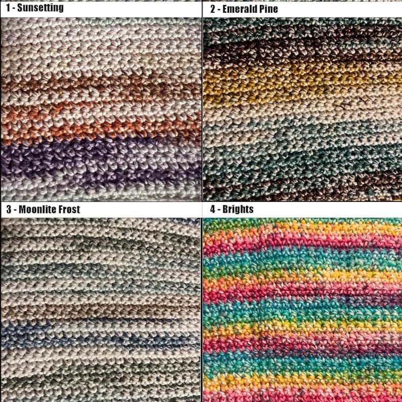 Handmade Crochet Cotton Dish Cloth (I Love This Cotton): Multicolored Kitchen Cleaning Cloth Bild 4