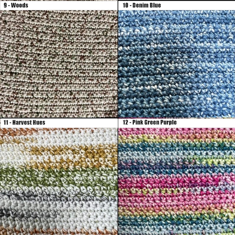 Handmade Crochet Cotton Dish Cloth (I Love This Cotton): Multicolored Kitchen Cleaning Cloth Bild 6
