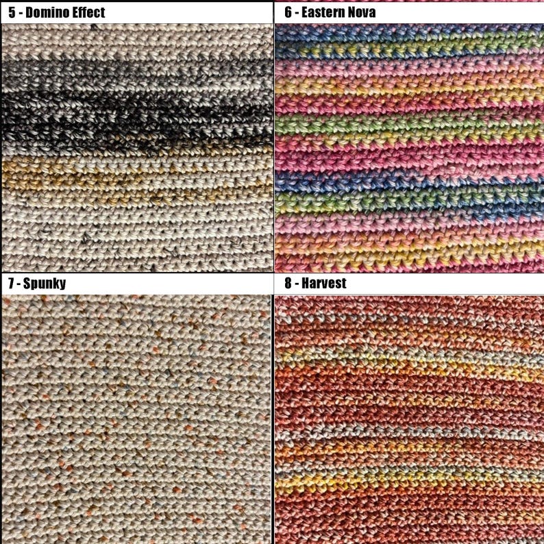 Handmade Crochet Cotton Dish Cloth (I Love This Cotton): Multicolored Kitchen Cleaning Cloth Bild 5