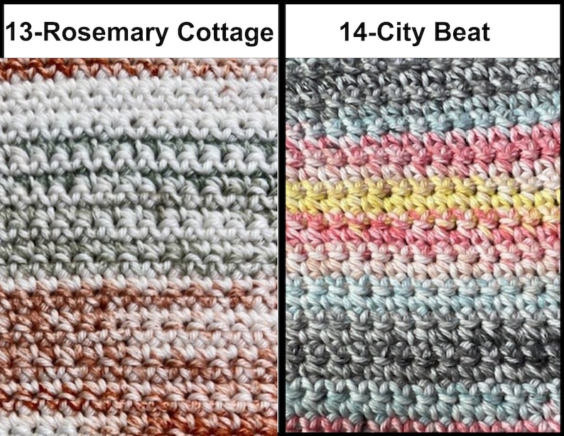 Handmade Crochet Cotton Dish Cloth (I Love This Cotton): Multicolored Kitchen Cleaning Cloth Bild 7