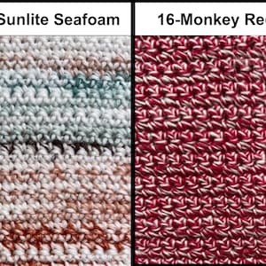 Handmade Crochet Cotton Dish Cloth (I Love This Cotton): Multicolored Kitchen Cleaning Cloth Bild 8